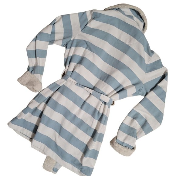Victoria's Secret Large Blue and White Striped Robe With Pockets 990 - Picture 2 of 9
